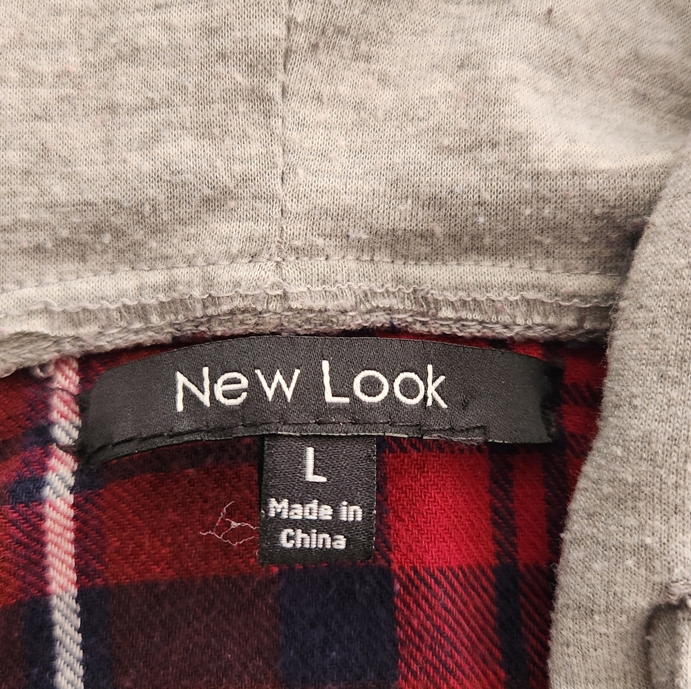 New Look Hooded Flannel Shirt - Picture 6 of 7
